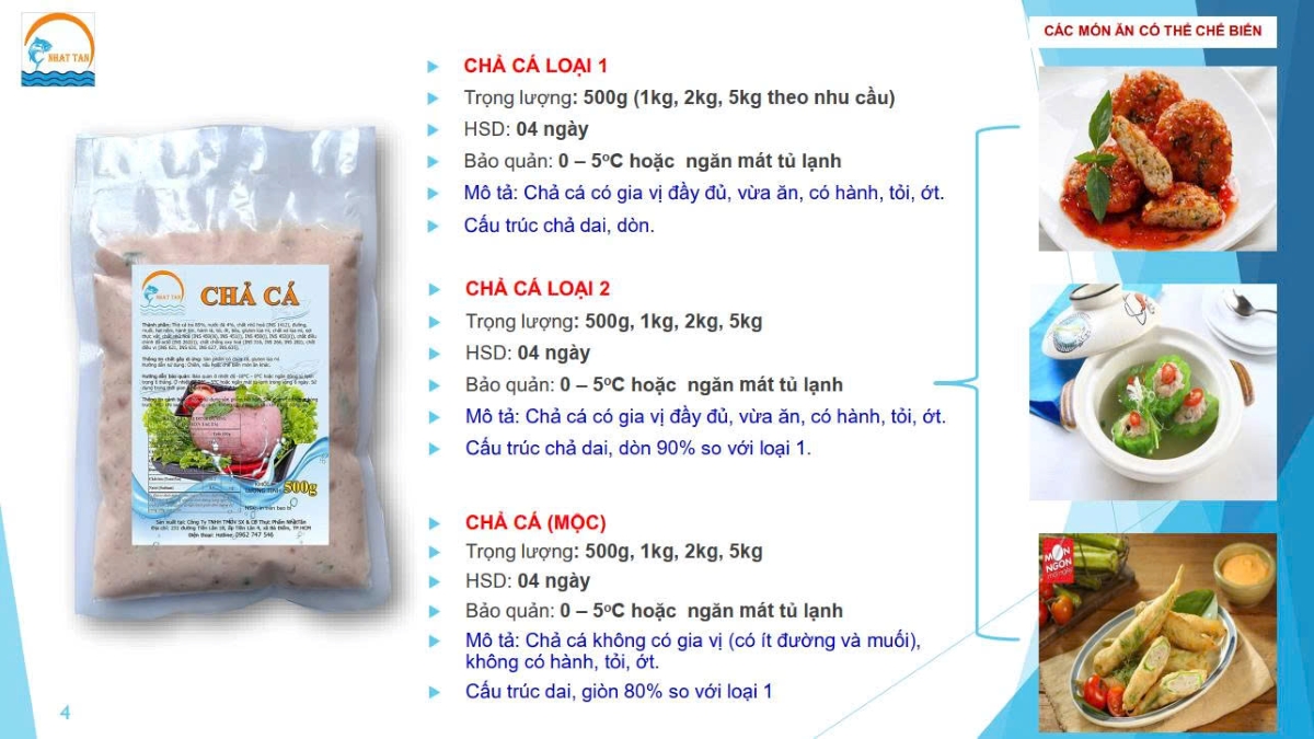 Chả cá Nhật Tân Food giá sỉ từ 10kg giao tận nơi HCM