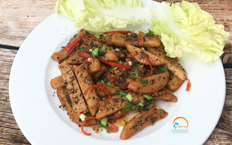 Chả cá chiên kho tiêu