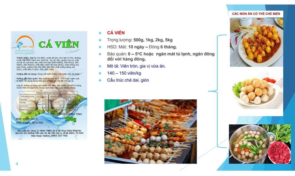 chả cá viên giá sỉ